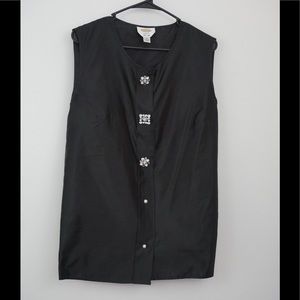 Talbots black sleeveless shell